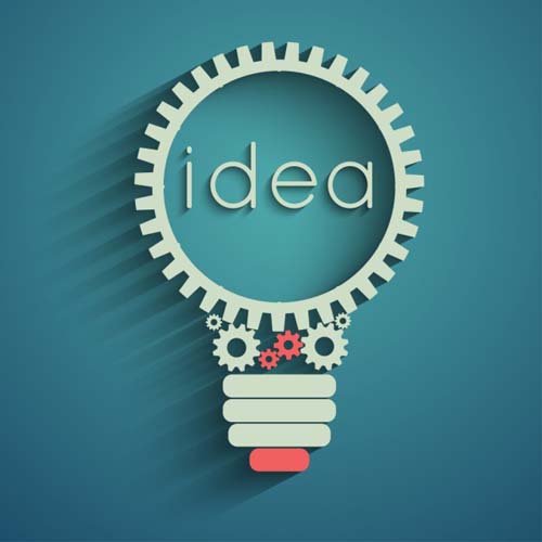 Bulb with planters idea concept template vector Bulb with planters idea concept template vector