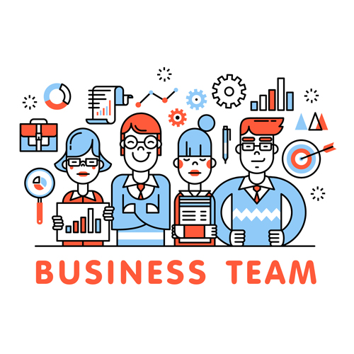 Business team vector template Business team vector template