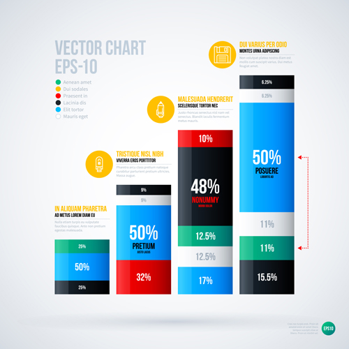 Company infographics chart vector template 01 Company infographics chart vector template 01