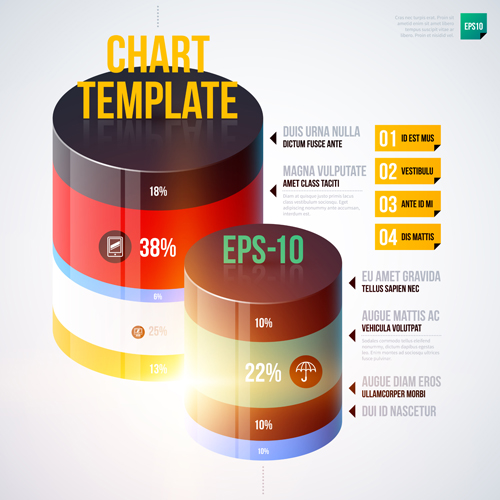 Company infographics chart vector template 02 Company infographics chart vector template 02
