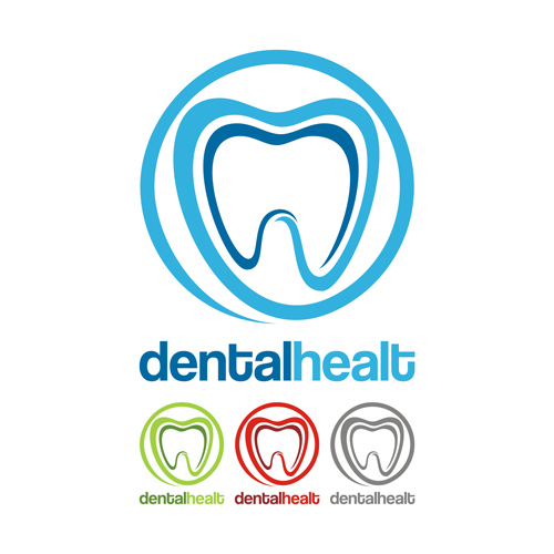 Dental healt circle logo vector set 01 Dental healt circle logo vector set 01