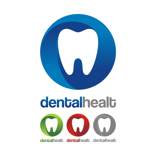Dental healt circle logo vector set 02 Dental healt circle logo vector set 02