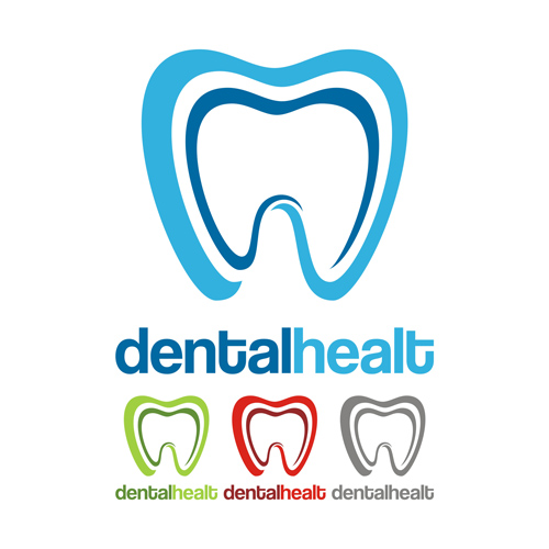 Dental healt circle logo vector set 03 Dental healt circle logo vector set 03