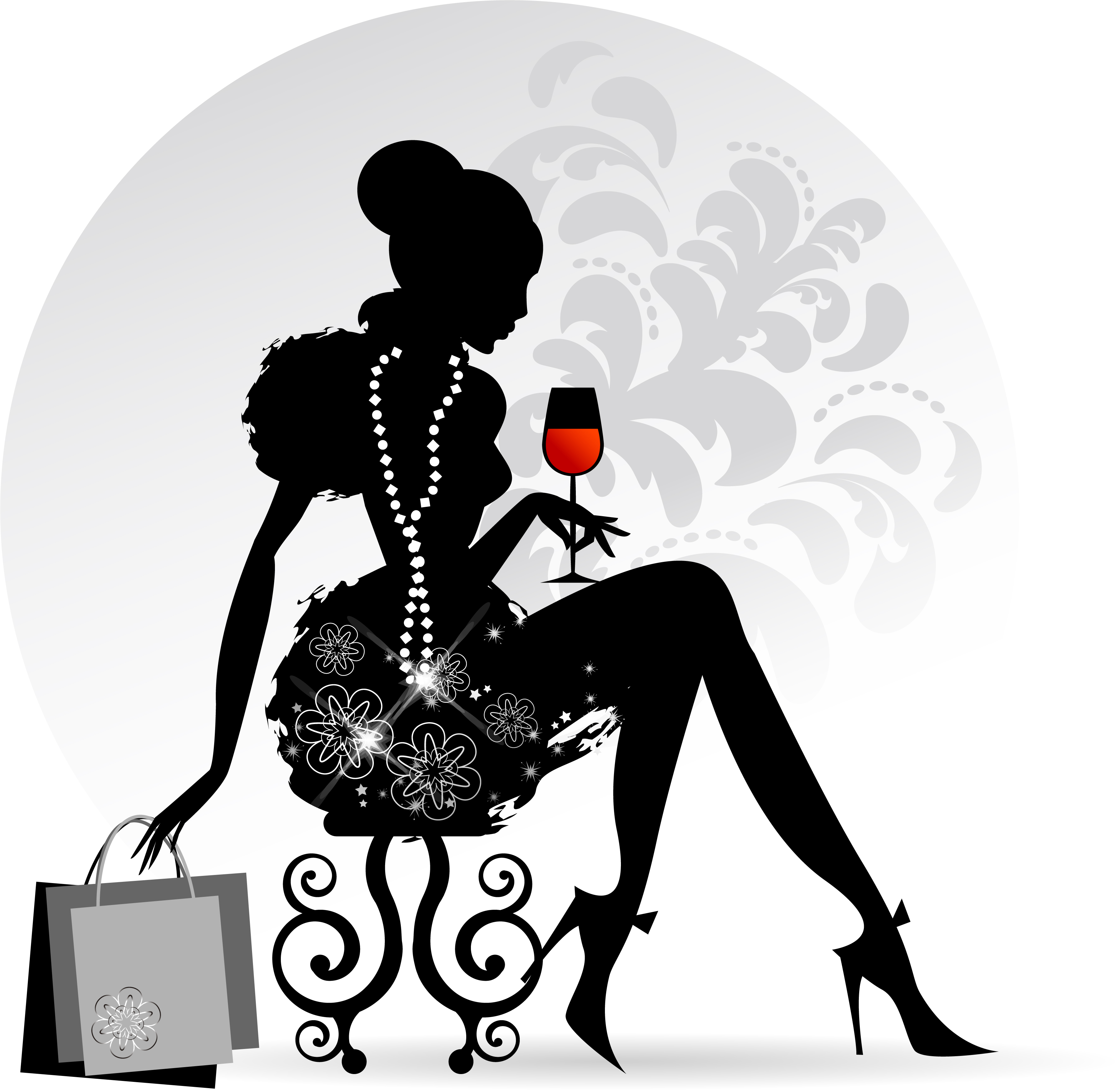 Fashion girl with shopping vectors 12 Fashion girl with shopping vectors 12