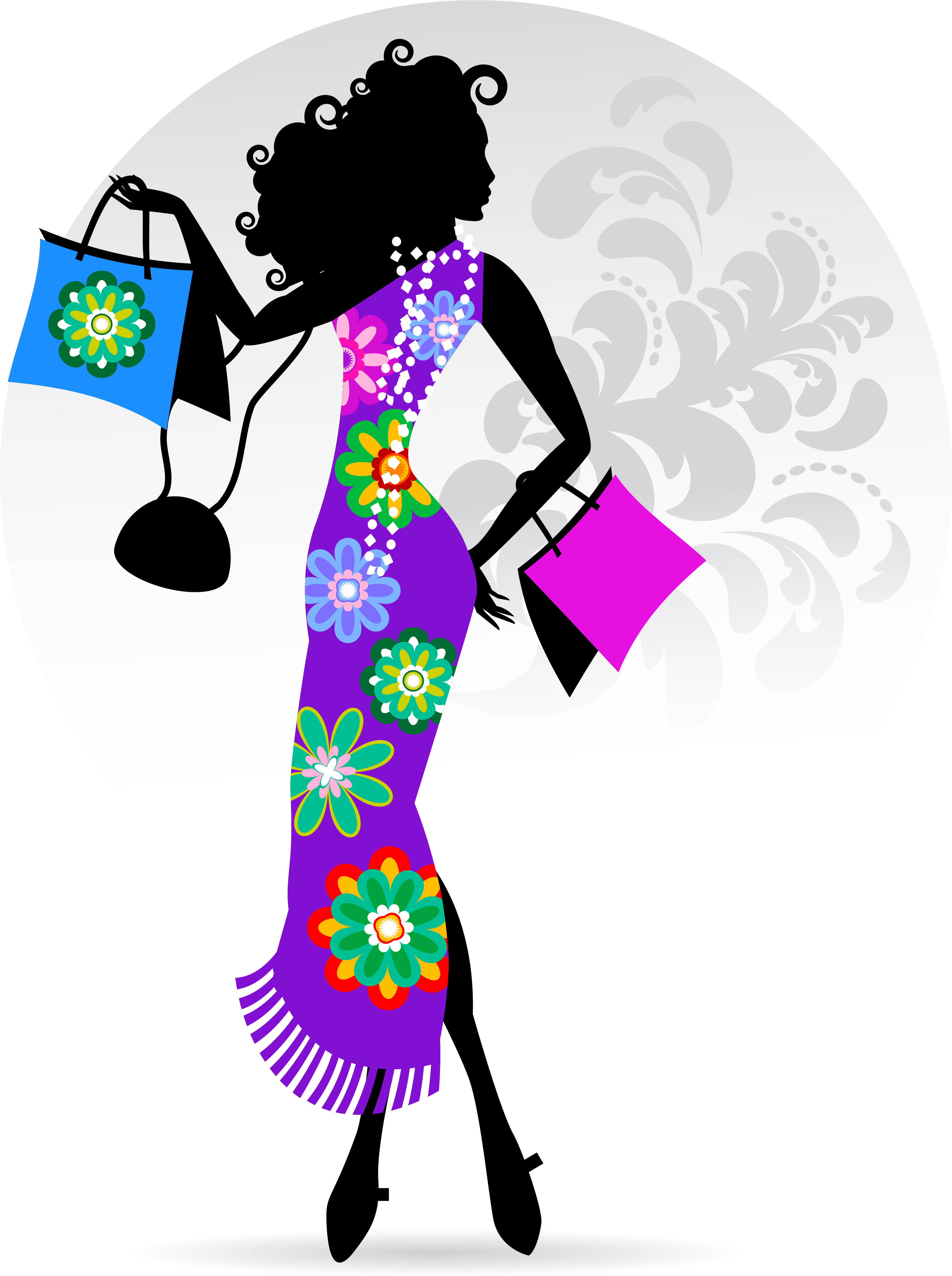Fashion girl with shopping vectors 15 Fashion girl with shopping vectors 15