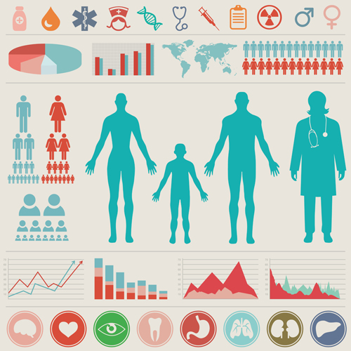 Medical health Infographic template vector 02 Medical health Infographic template vector 02