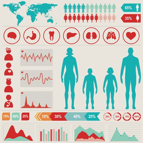Medical health Infographic template vector 03 Medical health Infographic template vector 03