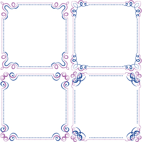 Set of simple hand drawn frame vectors 04