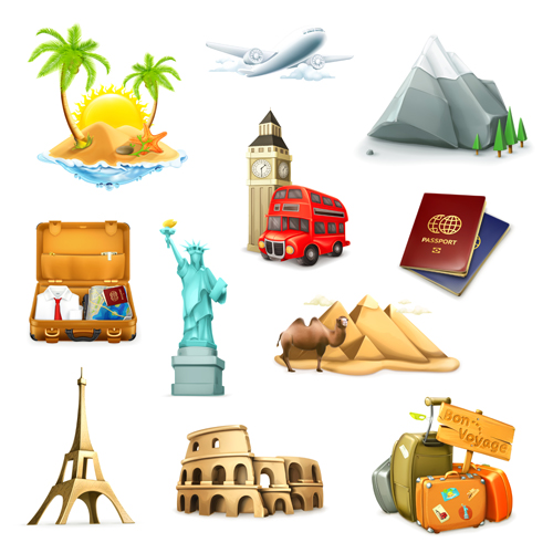 Vector Travel elements set 02 Vector Travel elements set 02