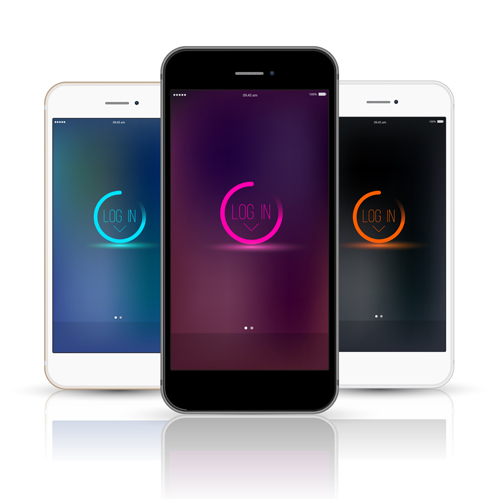 Vector modern mobile template design 01 Vector modern mobile template design 01