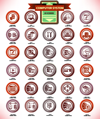 vintage system icons icon computer 