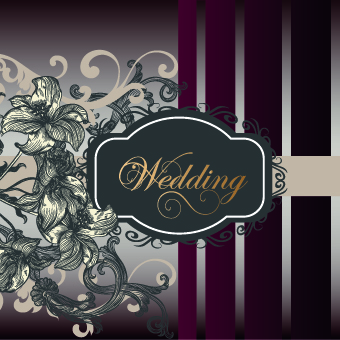 Vintage Wedding Invitation deaign vector background Vintage Wedding Invitation deaign vector background