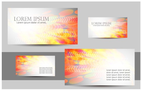 Simple business cards design vector set 04 Simple business cards design vector set 04