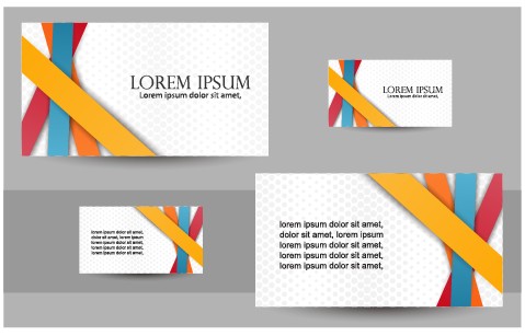 Simple business cards design vector set 05 Simple business cards design vector set 05