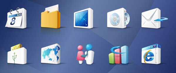 Beautiful three dimensional Icon vector Beautiful three dimensional Icon vector