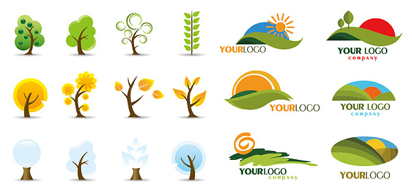 Icon and logo trees vector Icon and logo trees vector