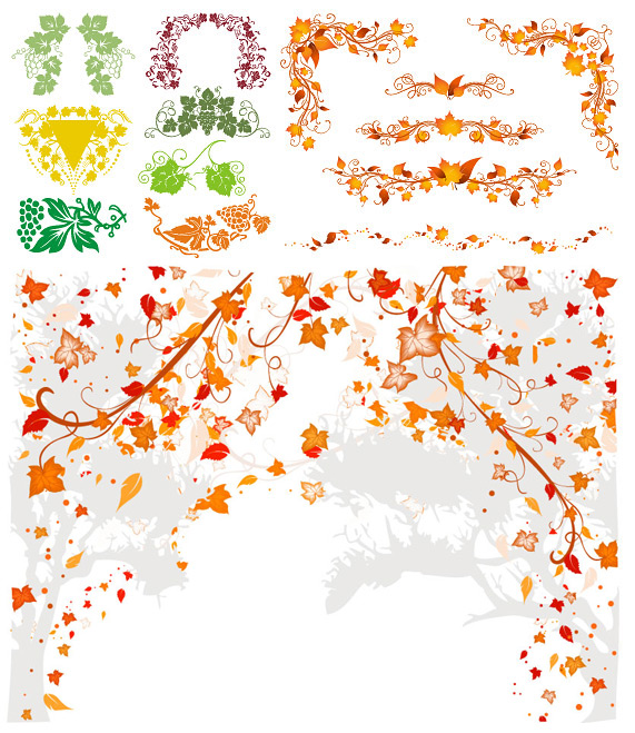 Plant Border star vector Plant Border star vector