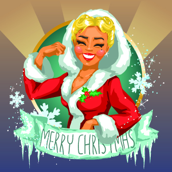 2014 Christmas Maiden design vector 03 2014 Christmas Maiden design vector 03