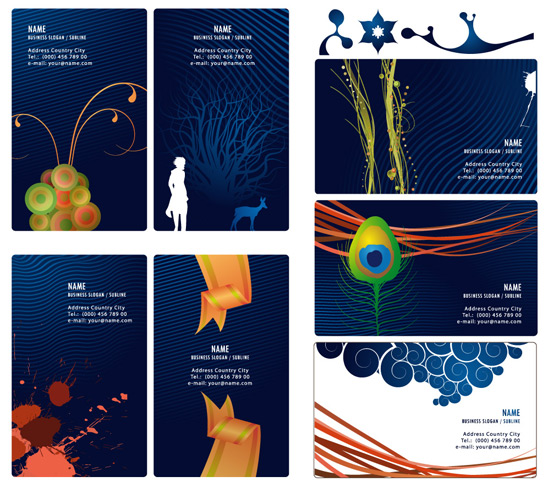 Business card template set 2 vector graphics