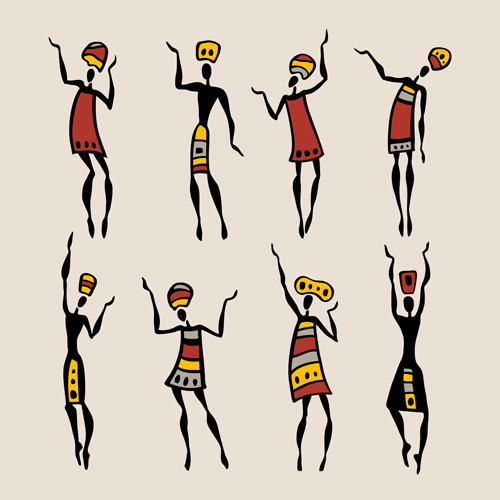 African dancers abstractr vector set 01 African dancers abstractr vector set 01