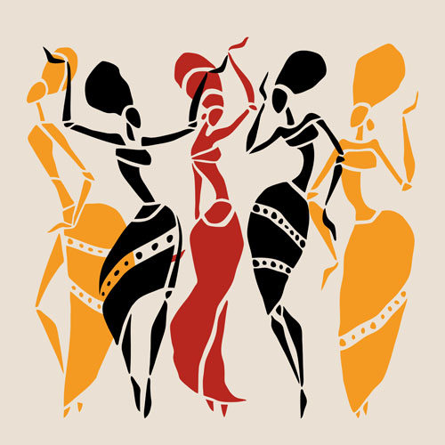 dancers african abstractr 