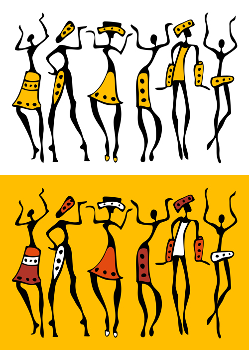 African dancers abstractr vector set 06 African dancers abstractr vector set 06