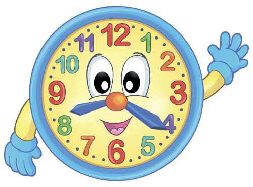 Cartoon clock baby design vector 02 Cartoon clock baby design vector 02