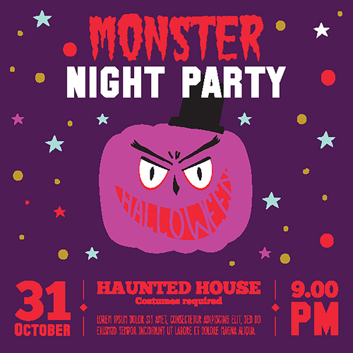 party night halloween cartoon 