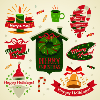 2014 Christmas cute ornaments elements vector 02 2014 Christmas cute ornaments elements vector 02
