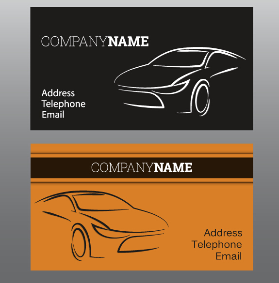 Creative car business cards vector 03 Creative car business cards vector 03