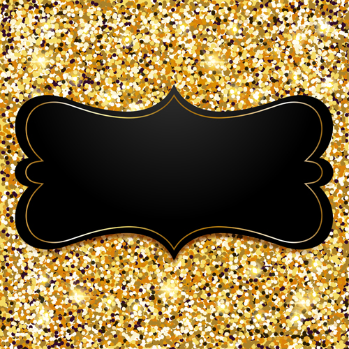 Golden with black VIP invitation card background vector 03 Golden with black VIP invitation card background vector 03