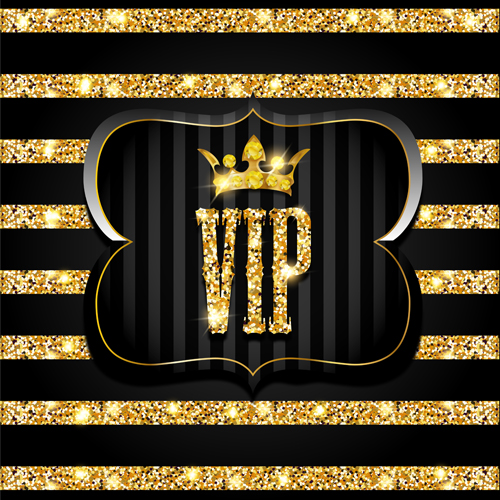 Golden with black VIP invitation card background vector 05 Golden with black VIP invitation card background vector 05