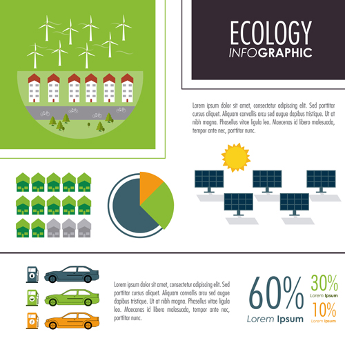 Modern ecology Infographic vectors material 03 Modern ecology Infographic vectors material 03