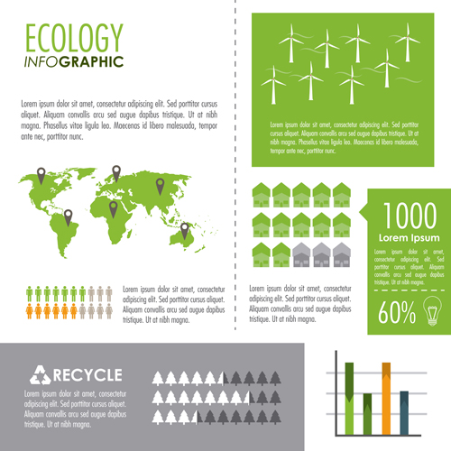 Modern ecology Infographic vectors material 04 Modern ecology Infographic vectors material 04