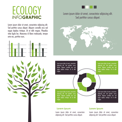 Modern ecology Infographic vectors material 05 Modern ecology Infographic vectors material 05
