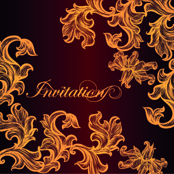 ornate invitation creative background 