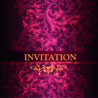 Ornate Invitation creative design background art 03 Ornate Invitation creative design background art 03