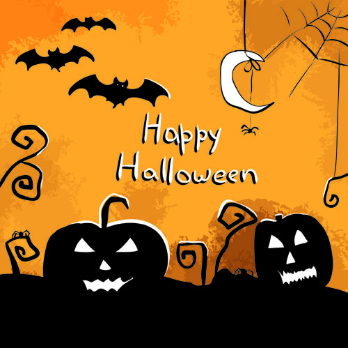 Pumpkin halloween poster vintage vector 01