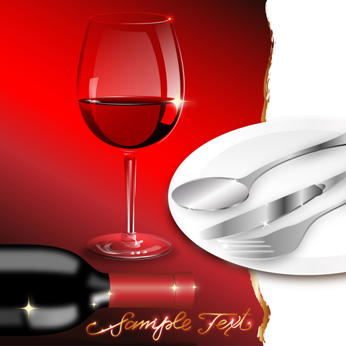 wine Tableware romantic background 