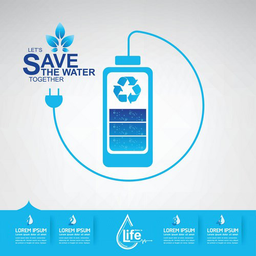 Save water creative vector template 13 Save water creative vector template 13