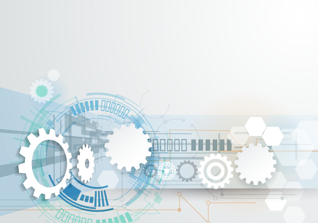 Tech with gear background template vector 03