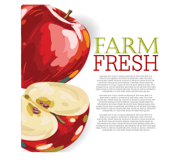 Vector farm fresh fruit background design 07 Vector farm fresh fruit background design 07
