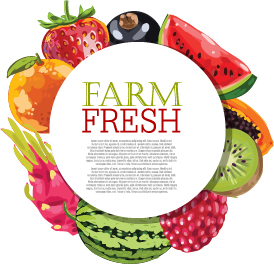 Vector farm fresh fruit background design 09 Vector farm fresh fruit background design 09