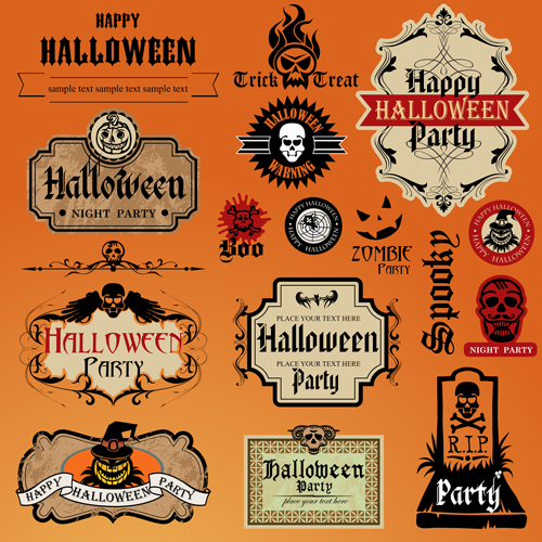 material labels halloween 