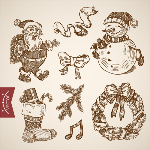 2016 christmas baubles hand drawn vectors set 09 2016 christmas baubles hand drawn vectors set 09