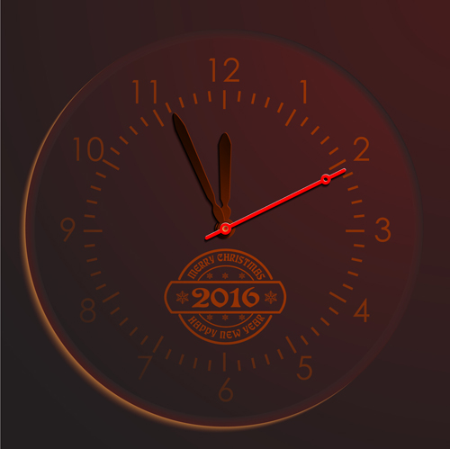 2016 christmas with new year labels with clock vector 2016 christmas with new year labels with clock vector