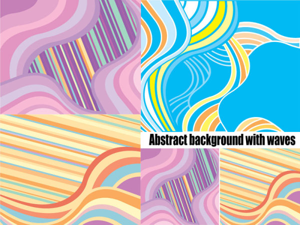 waves wave vector pattern lines dynamic color abstract 