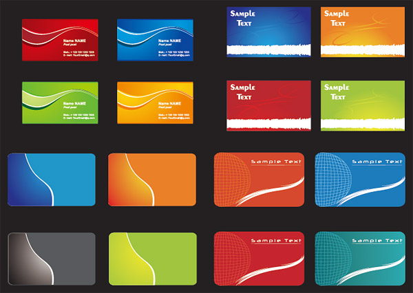 Card background templates 3 vector art