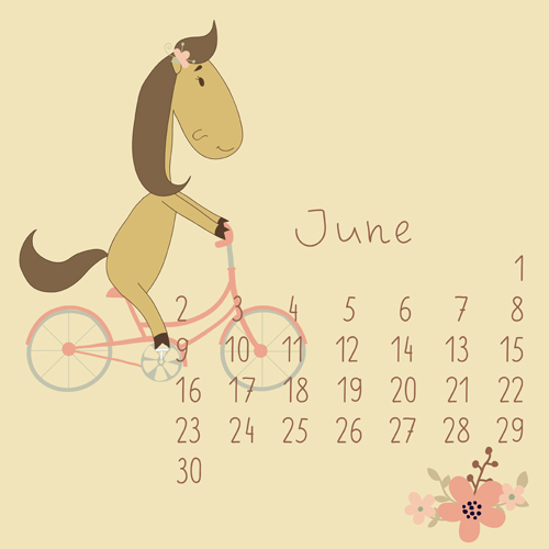 cute cartoon cute calendar 