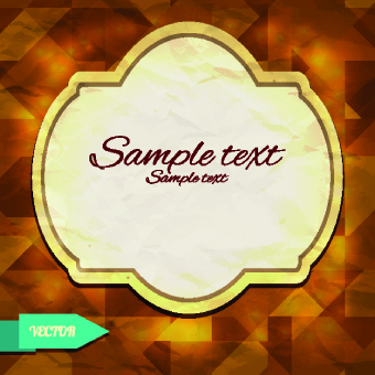 Abstract tangram with frame background vector 05 Abstract tangram with frame background vector 05